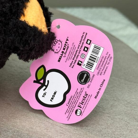 Halloween Hello Kitty Black Cat Plush Sanrio 2023 Cracker Barrel New Collectible - Picture 11 of 15